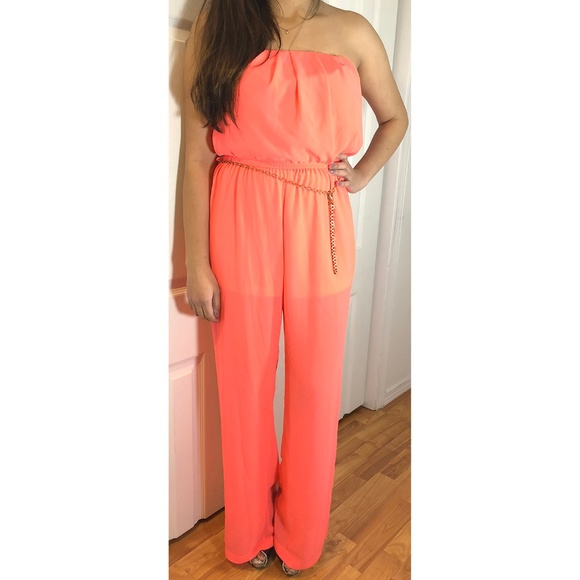 orange romper jumpsuit